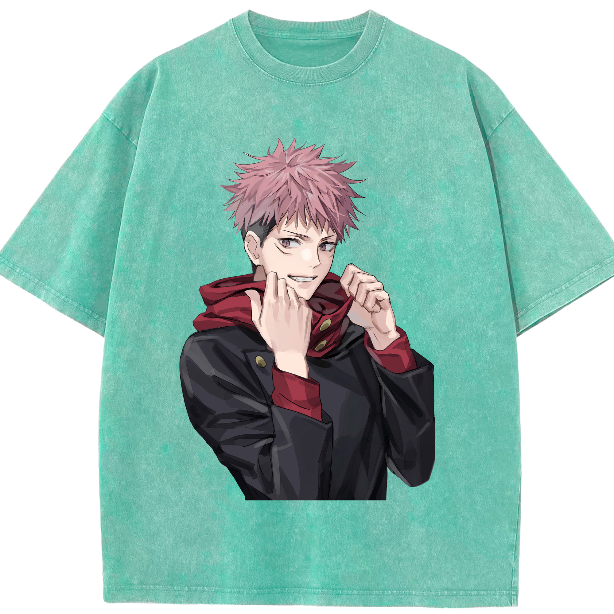 （画像用） 呪術廻戦 Jujutsu Kaisen 綿100% ヴィンテージ風 半袖Tシャツ（フロントプリント）